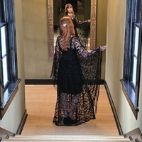 slim fit dress slacks Unique Vintage Burton Caftan Dress in Burgundy Sequins