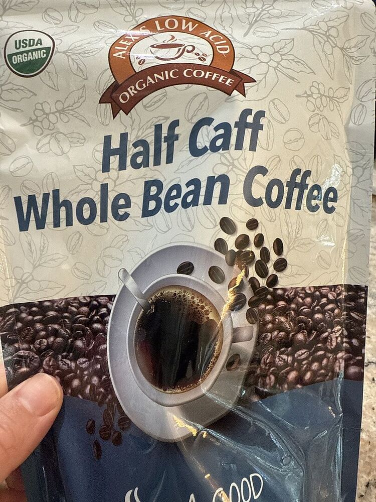 Alex's Low-Acid Organic Coffee™ Single Serve Cups - Half Caff