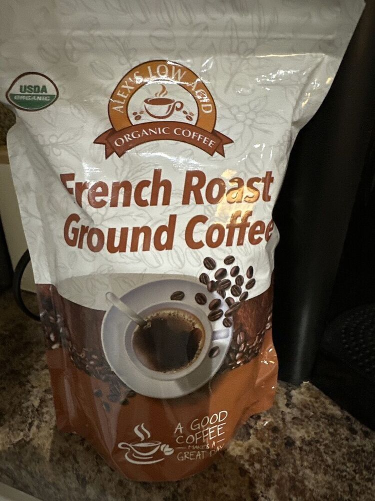 Alex's Low-Acid Organic Coffee™ - French Roast Fresh Ground (5lbs)