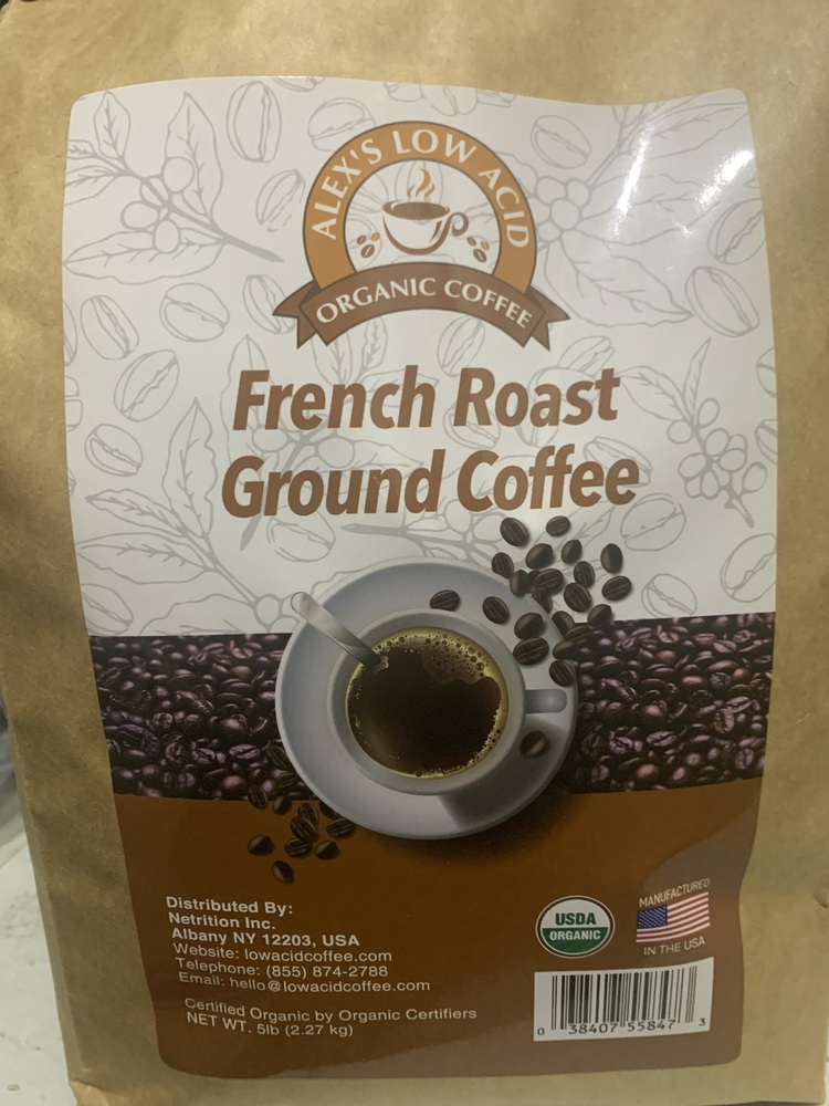 Alex's Low-Acid Organic Coffee™ 5lb Bag Fresh Ground Variety Pack