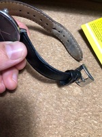 Black Leather Strap - Rose Gold Buckle, Genuine Leather Band