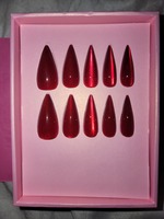 Red Velvet knotted スルギ Crushing It in Stiletto - Red Velvet - L – Pink Friday Nails